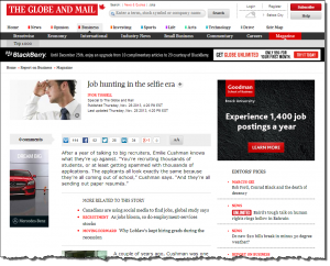 IQ PARTNERS In The News: Randy Quarin In The Globe And Mail On LinkedIn & Recruiting