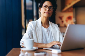 business woman looking pensive being selective about a job offer